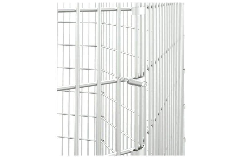 Vidaxl Free Range Animal Enclosure 8-panel 54x100 Cm Galvanised Iron Vidaxl Free Range Animal Enclosure 8-panel 54x100 Cm Galvanised Iron