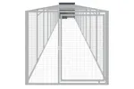 Vidaxl Dog House With Run Anthracite 110x1221x110 Cm Galvanised Steel Vidaxl Dog House With Run Anthracite 110x1221x110 Cm Galvanised Steel