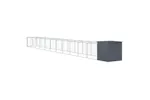 Vidaxl Dog House With Run Anthracite 110x1221x110 Cm Galvanised Steel Vidaxl Dog House With Run Anthracite 110x1221x110 Cm Galvanised Steel