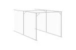 Vidaxl Dog House With Run Anthracite 110x1221x110 Cm Galvanised Steel Vidaxl Dog House With Run Anthracite 110x1221x110 Cm Galvanised Steel