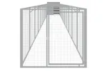 Vidaxl Dog House With Run Light Grey 110x1221x110 Cm Galvanised Steel Vidaxl Dog House With Run Light Grey 110x1221x110 Cm Galvanised Steel