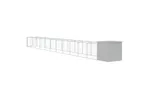 Vidaxl Dog House With Run Light Grey 110x1221x110 Cm Galvanised Steel Vidaxl Dog House With Run Light Grey 110x1221x110 Cm Galvanised Steel