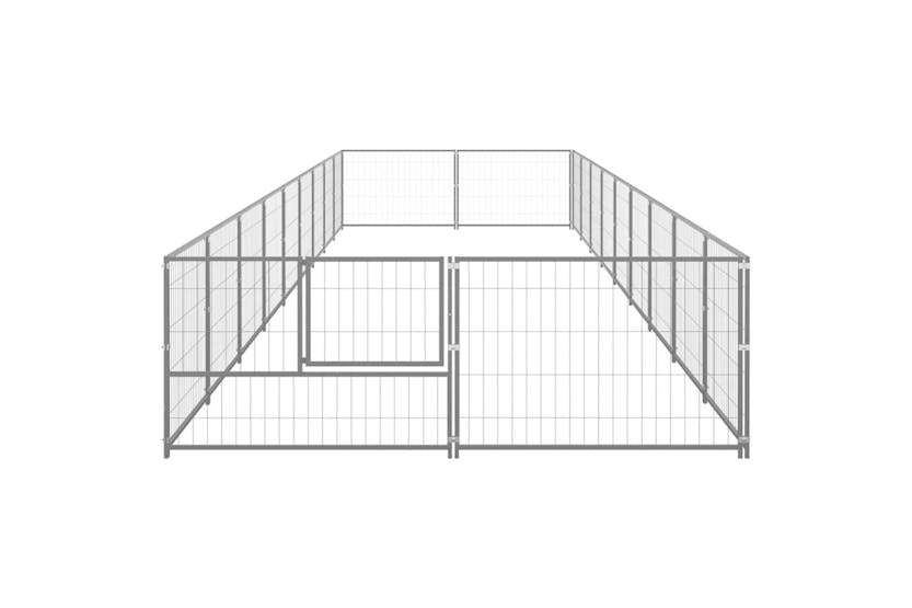 Vidaxl Dog Kennel Silver 18 M Steel Vidaxl Dog Kennel Silver 18 M Steel