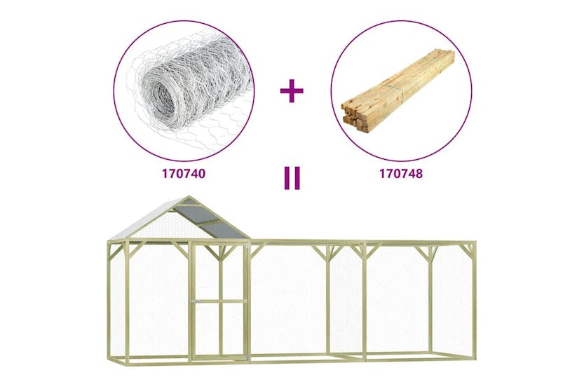 Vidaxl Chicken Cage 45x15x2 M Impregnated Wood Pine Vidaxl Chicken Cage 45x15x2 M Impregnated Wood Pine