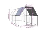 Vidaxl Outdoor Chicken Cage 2x6x2 M Galvanised Steel Vidaxl Outdoor Chicken Cage 2x6x2 M Galvanised Steel
