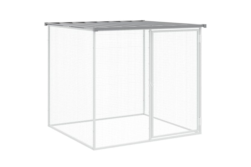 Vidaxl Chicken Cage With Roof Light Grey 403x98x90 Cm Galvanised Steel Vidaxl Chicken Cage With Roof Light Grey 403x98x90 Cm Galvanised Steel