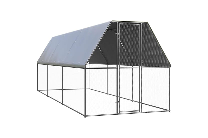 Vidaxl Outdoor Chicken Cage 2x6x2 M Galvanised Steel Vidaxl Outdoor Chicken Cage 2x6x2 M Galvanised Steel