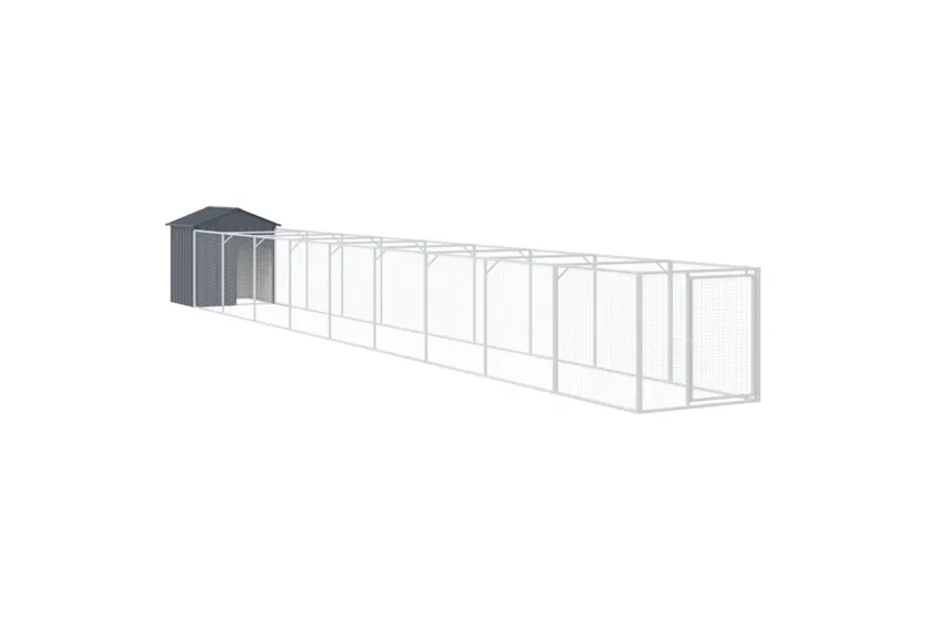 Vidaxl Dog House With Roof Anthracite 117x1017x123 Cm Galvanised Steel Vidaxl Dog House With Roof Anthracite 117x1017x123 Cm Galvanised Steel
