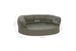 Vidaxl Ergonomic Dog Bed Mattress 60x42 Cm Linen Look Dark Grey Vidaxl Ergonomic Dog Bed Mattress 60x42 Cm Linen Look Dark Grey