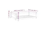 Vidaxl Dog Bed 1055x755x28 Cm Solid Pine Wood Vidaxl Dog Bed 1055x755x28 Cm Solid Pine Wood