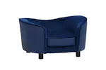 Vidaxl Dog Sofa Blue 69x49x40 Cm Plush And Faux Leather Vidaxl Dog Sofa Blue 69x49x40 Cm Plush And Faux Leather