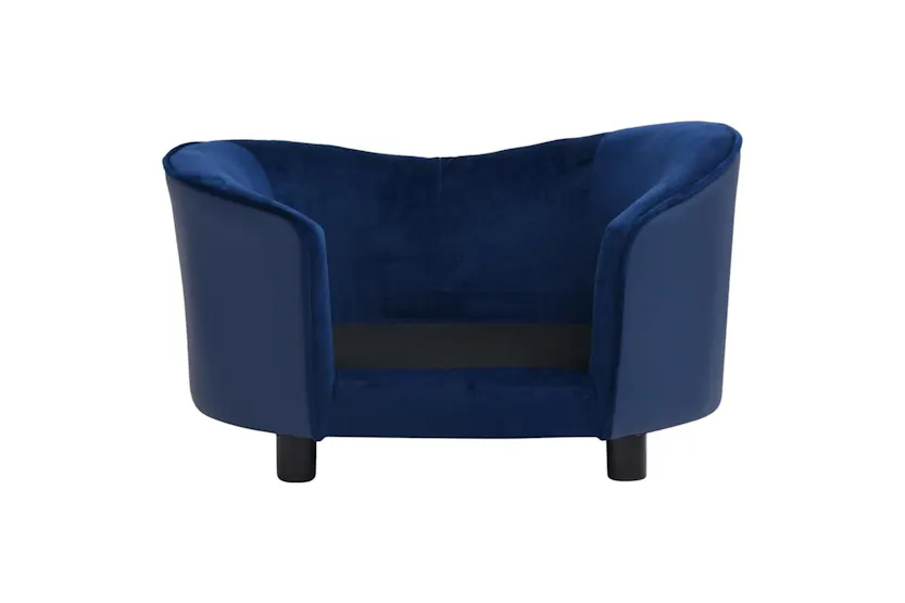 Vidaxl Dog Sofa Blue 69x49x40 Cm Plush And Faux Leather Vidaxl Dog Sofa Blue 69x49x40 Cm Plush And Faux Leather