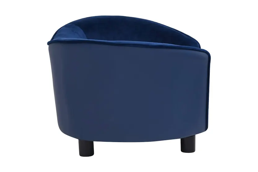 Vidaxl Dog Sofa Blue 69x49x40 Cm Plush And Faux Leather Vidaxl Dog Sofa Blue 69x49x40 Cm Plush And Faux Leather
