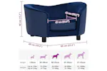 Vidaxl Dog Sofa Blue 69x49x40 Cm Plush And Faux Leather Vidaxl Dog Sofa Blue 69x49x40 Cm Plush And Faux Leather