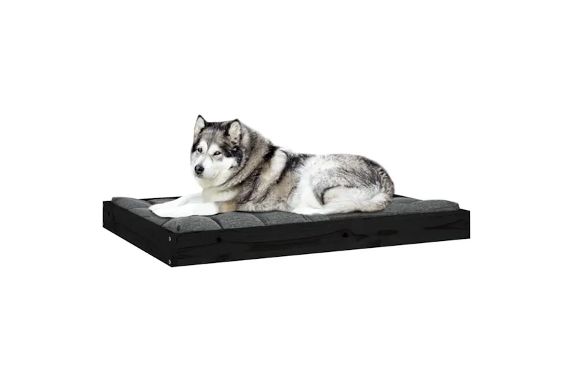 Vidaxl Dog Bed Black 1015x74x9 Cm Solid Wood Pine Vidaxl Dog Bed Black 1015x74x9 Cm Solid Wood Pine