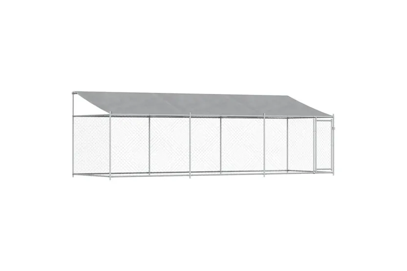 Vidaxl Dog Cage With Roof And Door Grey 6x2x2 M Galvanised Steel Vidaxl Dog Cage With Roof And Door Grey 6x2x2 M Galvanised Steel