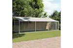 Vidaxl Dog Cage With Roof And Door Grey 6x2x2 M Galvanised Steel Vidaxl Dog Cage With Roof And Door Grey 6x2x2 M Galvanised Steel