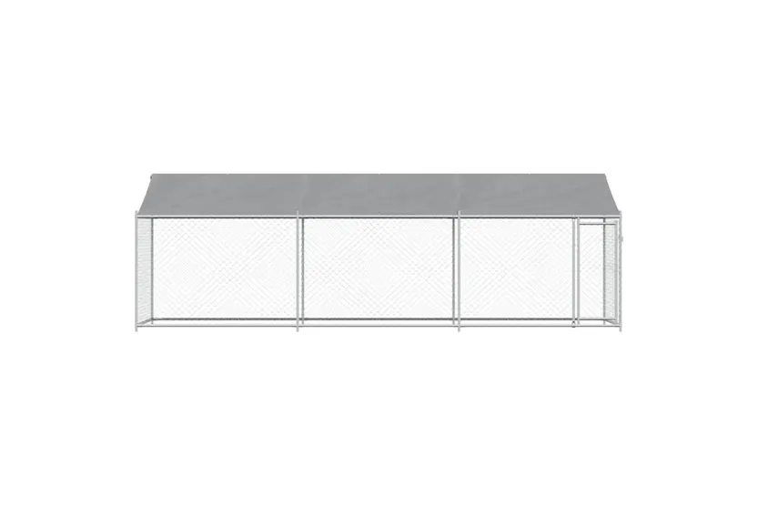 Vidaxl Dog Cage With Roof And Door Grey 6x2x2 M Galvanised Steel Vidaxl Dog Cage With Roof And Door Grey 6x2x2 M Galvanised Steel