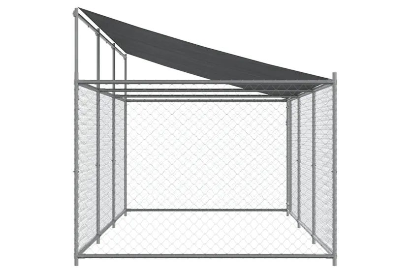 Vidaxl Dog Cage With Roof And Door Grey 6x2x2 M Galvanised Steel Vidaxl Dog Cage With Roof And Door Grey 6x2x2 M Galvanised Steel