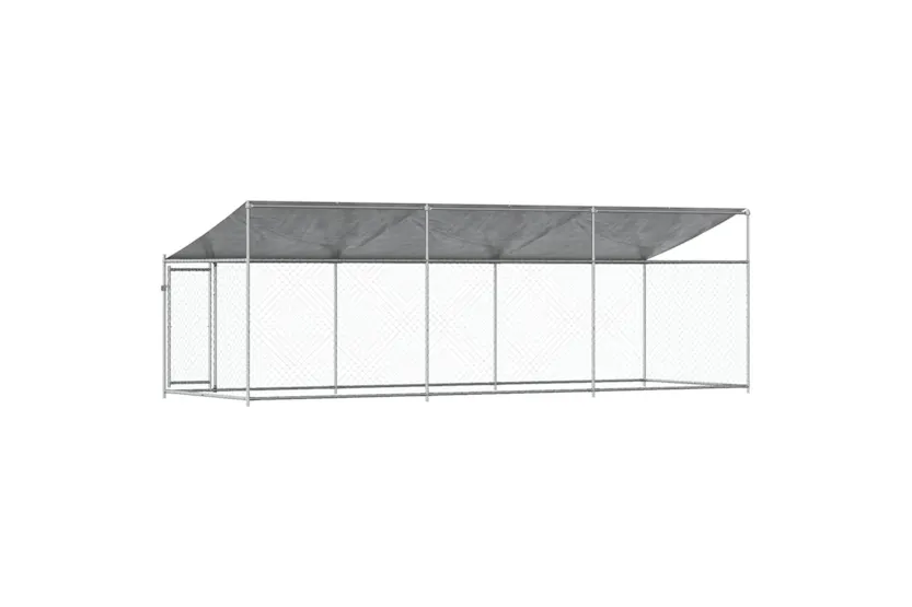 Vidaxl Dog Cage With Roof And Door Grey 6x2x2 M Galvanised Steel Vidaxl Dog Cage With Roof And Door Grey 6x2x2 M Galvanised Steel