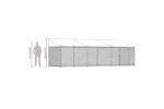Vidaxl Dog Cage With Roof And Door Grey 6x2x2 M Galvanised Steel Vidaxl Dog Cage With Roof And Door Grey 6x2x2 M Galvanised Steel