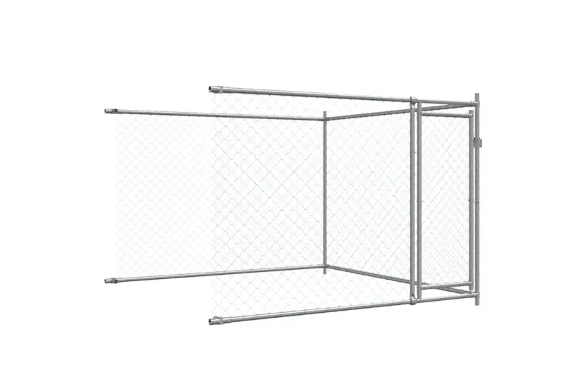 Vidaxl Dog Cage With Doors Grey 6x2x15 M Galvanised Steel Vidaxl Dog Cage With Doors Grey 6x2x15 M Galvanised Steel