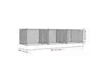 Vidaxl Dog Cage With Doors Grey 6x2x15 M Galvanised Steel Vidaxl Dog Cage With Doors Grey 6x2x15 M Galvanised Steel