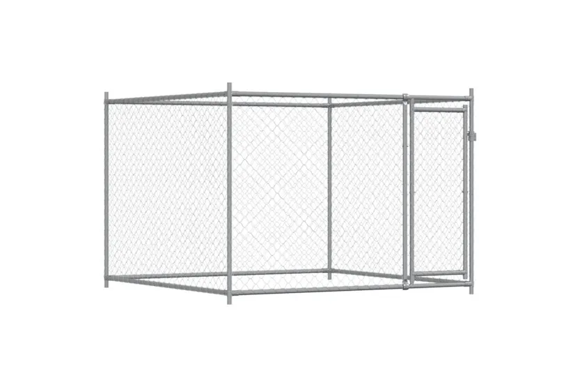 Vidaxl Dog Cage With Doors Grey 10x2x15 M Galvanised Steel Vidaxl Dog Cage With Doors Grey 10x2x15 M Galvanised Steel