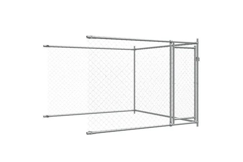 Vidaxl Dog Cage With Doors Grey 10x2x15 M Galvanised Steel Vidaxl Dog Cage With Doors Grey 10x2x15 M Galvanised Steel