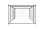 Vidaxl Dog Cage With Door Grey 10x2x15 M Galvanised Steel Vidaxl Dog Cage With Door Grey 10x2x15 M Galvanised Steel