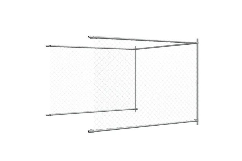 Vidaxl Dog Cage With Door Grey 10x2x15 M Galvanised Steel Vidaxl Dog Cage With Door Grey 10x2x15 M Galvanised Steel
