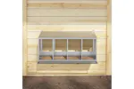 Vidaxl Chicken Nesting Box With 4 Compartments Galvanized Silver Metal Vidaxl Chicken Nesting Box With 4 Compartments Galvanized Silver Metal