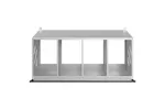 Vidaxl Chicken Nesting Box With 4 Compartments Galvanized Silver Metal Vidaxl Chicken Nesting Box With 4 Compartments Galvanized Silver Metal