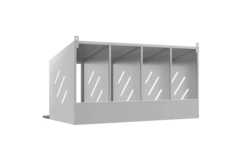 Vidaxl Chicken Nesting Box With 4 Compartments Galvanized Silver Metal Vidaxl Chicken Nesting Box With 4 Compartments Galvanized Silver Metal