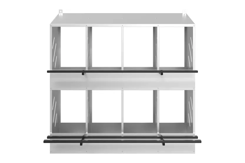 Vidaxl Chicken Nesting Box With 8 Compartments Galvanized Silver Metal Vidaxl Chicken Nesting Box With 8 Compartments Galvanized Silver Metal