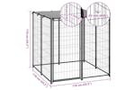 Vidaxl Dog Kennel Black 110x110x110 Cm Steel Vidaxl Dog Kennel Black 110x110x110 Cm Steel