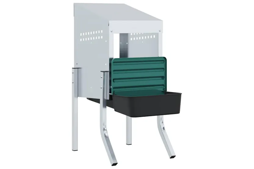 Vidaxl Chicken Nesting Box 1 Compartment With Legs Galvanised Steel Vidaxl Chicken Nesting Box 1 Compartment With Legs Galvanised Steel