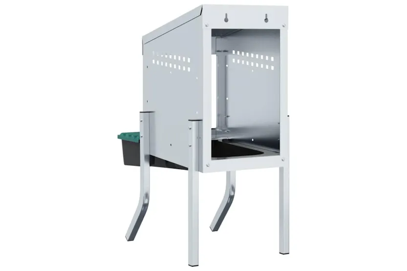 Vidaxl Chicken Nesting Box 1 Compartment With Legs Galvanised Steel Vidaxl Chicken Nesting Box 1 Compartment With Legs Galvanised Steel