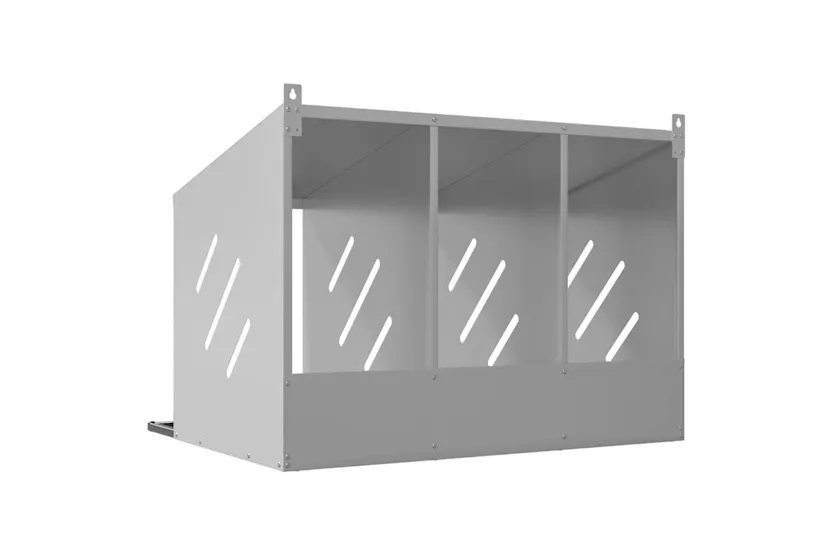 Vidaxl Chicken Nesting Box With 3 Compartments Galvanized Silver Metal Vidaxl Chicken Nesting Box With 3 Compartments Galvanized Silver Metal