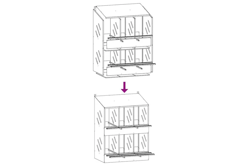 Vidaxl Chicken Nesting Box With 6 Compartments Galvanized Silver Metal Vidaxl Chicken Nesting Box With 6 Compartments Galvanized Silver Metal