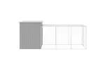 Vidaxl Chicken Cage With Run Light Grey 165x455x181 Cm Galvanised Steel Vidaxl Chicken Cage With Run Light Grey 165x455x181 Cm Galvanised Steel