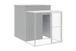 Vidaxl Chicken Cage With Run Light Grey 165x455x181 Cm Galvanised Steel Vidaxl Chicken Cage With Run Light Grey 165x455x181 Cm Galvanised Steel