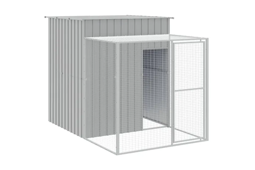 Vidaxl Chicken Cage With Run Light Grey 165x455x181 Cm Galvanised Steel Vidaxl Chicken Cage With Run Light Grey 165x455x181 Cm Galvanised Steel