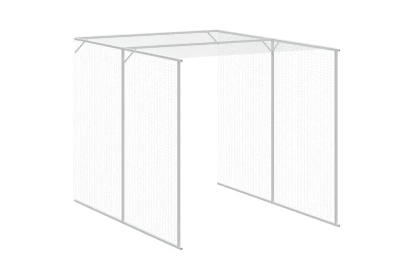Vidaxl Chicken Cage With Run Light Grey 165x455x181 Cm Galvanised Steel Vidaxl Chicken Cage With Run Light Grey 165x455x181 Cm Galvanised Steel