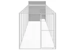 Vidaxl Chicken Cage With Run Light Grey 165x863x181 Cm Galvanised Steel Vidaxl Chicken Cage With Run Light Grey 165x863x181 Cm Galvanised Steel