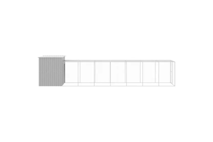 Vidaxl Chicken Cage With Run Light Grey 165x863x181 Cm Galvanised Steel Vidaxl Chicken Cage With Run Light Grey 165x863x181 Cm Galvanised Steel