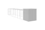 Vidaxl Chicken Cage With Run Light Grey 165x863x181 Cm Galvanised Steel Vidaxl Chicken Cage With Run Light Grey 165x863x181 Cm Galvanised Steel