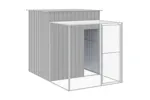 Vidaxl Chicken Cage With Run Light Grey 165x863x181 Cm Galvanised Steel Vidaxl Chicken Cage With Run Light Grey 165x863x181 Cm Galvanised Steel