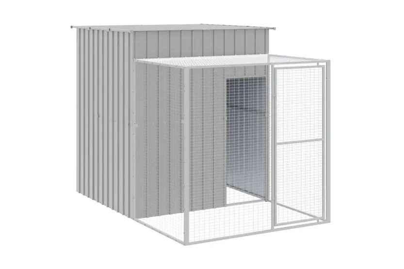 Vidaxl Chicken Cage With Run Light Grey 165x863x181 Cm Galvanised Steel Vidaxl Chicken Cage With Run Light Grey 165x863x181 Cm Galvanised Steel