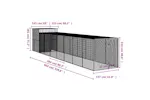 Vidaxl Chicken Cage With Run Light Grey 165x863x181 Cm Galvanised Steel Vidaxl Chicken Cage With Run Light Grey 165x863x181 Cm Galvanised Steel